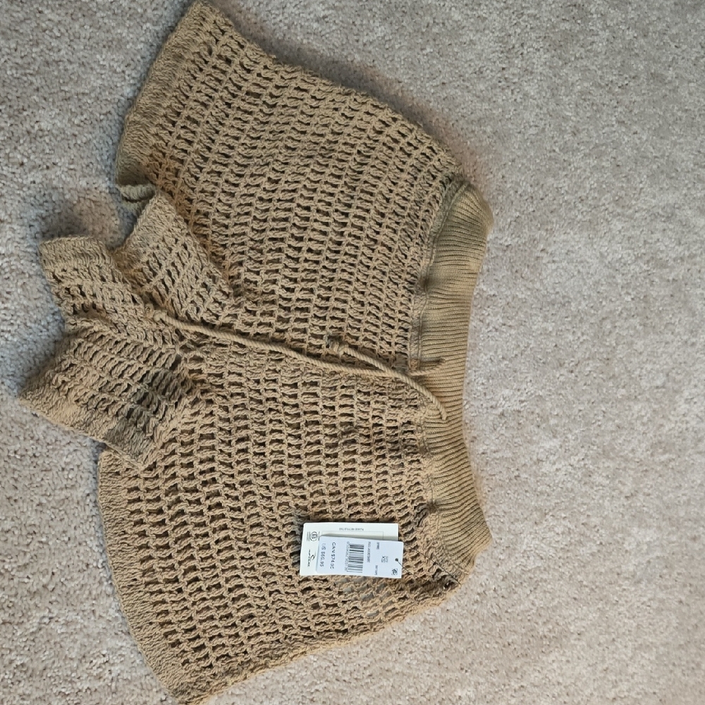 Rip Curl Taupe Crochet Shorts